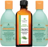 Nature Spell Rosemary Oil with Hair Growth Shampoo and Conditioner Pack of 3