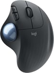 Souris sans fil ERGO M575 avec trackball, commande facile avec le pouce, lecture préc et fluide, commodité ergonomique, Windows/Mac, Bluetooth, USB - Graphite