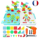 Beinhome 316 Pcs Kit Mosaique Enfant Puzzle 3D Jeux Montessori de Construction