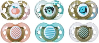 Tommee Tippee Moda Soothers, Symmetrical Orthodontic Design, BPA-Free Silicone,