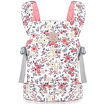 GAGAKU Porte Bebe Poupee Avant et arrière pour poupées, Accessoires pour poupées en Coton, Porte poupée avec Sangles Ajustables pour Petites Filles - Fleur de Prune