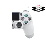 Blanche Manette De Jeu Sans Fil Bluetooth Pour La Console Ps4 / Slim / Pro, Joystick Pour Pc, Contrôleur De Jeu