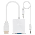 Goobay adaptateur HDMI mâle / VGA femelle + Jack 3.5 mm - Blanc