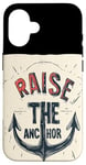 Coque pour iPhone 16 Superbe costume de discours pour marin Raise the Anchor