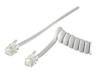 Goobay - Telefonkabel - Rj-10 (Hann) Til Rj-10 (Hann) - 4 M - Hvit