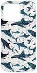 iPhone 15 Pro Max Whale Blue Shark Pattern Case Cute Ocean Sea Life Animal Case