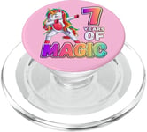 Birthday Girl 7 Year Old, Unicorn 7 Years of Magic Birthday PopSockets PopGrip for MagSafe