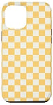 Coque pour iPhone 13 Pro Max Modèle classique de damier à damier jaune