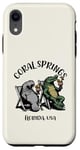 Coque pour iPhone XR Coral Springs Florida USA Motif lamantin et alligator