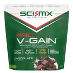 SCI-MX Pro-V Gain - 100% Vegan Chocolate Flavour Soy Protein Powder Isolate + B12 + Magnesium - Muscle Growth & Maintenance - Sugar Free, Non-GMO - 2.2KG (49 servings) 33g of protein per serving