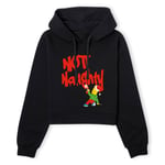 The Simpsons Bart Not Naughty Women's Cropped Hoodie - Black - XS - Black