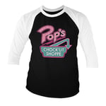 Pop's Chock'Lit Shoppe Baseball 3/4 Sleeve Tee, Long Sleeve T-Shirt