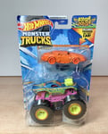 Hot Wheels Monster Trucks Rodger Dodger With Crushed Diecast Car 1:64 Scale New