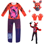 Festkläder för barn Five Nights Freddy Bear Cosplay Kostym Med Mask Pojkar Flickor Body Halloween Fancy Jumpsuits Z 6 120