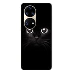 Tryckt silikonfodral som är kompatibelt med Huawei P50 Pro Cat-ögon