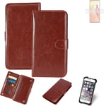 CASE FOR Oppo Reno8 Pro BROWN FAUX LEATHER PROTECTION WALLET BOOK FLIP MAGNET PO