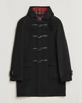 Gloverall Morris Duffle Coat Black/Royal Stewart