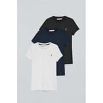 T-shirt Polo Club  PACK 3 - RIGBY GO W TSHIRT SS N-W-B