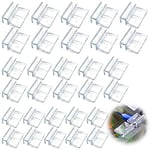 XSHAO® 30 Pièces Clips Couvercle Aquarium, Support Couvercle Aquarium Support D'aquarium Acrylique 6 mm / 8 mm / 10 mm, Clips de Couvercle Universels pour Aquarium sans Monture (Transparent)