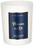 DRAEGER PARIS - Bougie Cadeau blanche Parfumée Ambre Sacré "Maman en Or" - Idée Cadeau pour Maman, Fête des Mère, Anniversaire, Noël - Made in France - 100% Cire Végétale - 40h de combustion