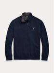 Polo Ralph Lauren Navy Pullover Sweater 1/4 Zip Jumper Size L Large BNWT