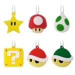 Hallmark Nintendo Super Mario Lot de 6 Mini décorations de Noël incassables 2,5 cm