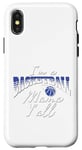 Coque pour iPhone X/XS Southern Moms Cadeau de basket-ball fantaisie pour femme Bleu et blanc