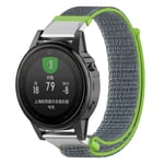 Garmin Fenix 5S tarranauha nylon - Vihreä / Sininen Monivärinen