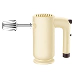 WHOJA 2 in 1 Hand & Stand Mixer 5 Speeds Dough Blender with 2 Stainless Steel Beaters Ejection Button Food Processor Egg Beater for Kitchen Cooking Tools Cream Milk Frother (Color : Beige)
