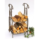 Tagère à bois avec set de cheminée 130007 Support de bois de cheminée 94 cm Panier à bois Set de cheminée