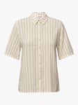 A-VIEW Lerke Stripe Linen Blend Shirt, Off White