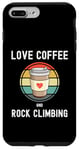 Coque pour iPhone 7 Plus/8 Plus Love Drinking Coffee And Rock Climbing Mur d'escalade