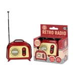 Compact Retro FM Radio Portable Vintage Style Gift