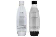 SodaStream Fuse Duopack - 1L PET-flaske i sort og hvid