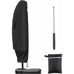 Zxpasra - groofoo Housse de Protection pour Parasol Deporte 3m 4m, Housse de Parasol Déporté avec 1,4m de Long Fermeture Éclair, Protection pour