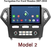 QXHELI Navigation GPS Navigation GPS Bluetooth Stéréo Voiture Écran Tactile HD Miroir Lien Double Din Speakerphone SWC Dab USB Appels Mains Libres pour Ford Mondeo