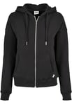 Urban Classics Women's Ladies Organic Terry Zip Hoody Cardigan Sweater, Black, S