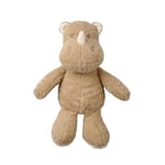 Nattou Peluche Rhinocéros, Compagnon de Route dès la Naissance, env. 30 cm, Polyester, Teddy, Brun Clair