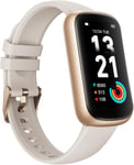 Montre Connectée Femme,Montre Sport Avec Podometre,Calories,Etanche 3atm,Bracelet Connecté Avec Cardiofrequencemetre/Spo2/Sommeil,Notification,Smartwatch Pour Android Ios (Stellaire)