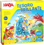 HABA 304086 société trésor, Jeu de mémoire Amusant pour 2-4 Joueurs à partir de 5 Ans, avec 90 Pierres Brillantes et 9 Anneaux en Forme de Glace, Joli Cadeau d'anniversaire, Multicolore