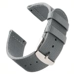 Bofink® Nordic Nylon Strap för TicWatch C2 Platinum - Grå