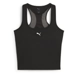 W Cloudspun Mesh 2in1 Tank PUMA Black, storlek X-Large