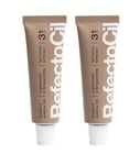 RefectoCil - 2 x Eyelash and Eyebrow Color Light Brown 3.1