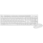 LogiLink ID0104W - Ensemble clavier/souris sans fil, 2,4 GHz, clavier 103 touches (+13 touches de raccourci) - souris (capteur optique) à 3 boutons, connexion automatique, blanc