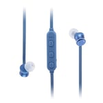 groov e Metal Buds - Wireless Earphones with Remote & Mic - Bluetooth Connectivity - Neckband Headphones with Ergonomic Design - USB Charging - 4hrs Audio Playback - Blue