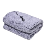 Renoble Heated Blanket Soft Plush Throw Electric USB Blanket Single Winter Warmer Double-sided Cotton Velvet Machine Washable Waterproof For Home Sofa Travel Office Indoor And Outdoor 110x70cm