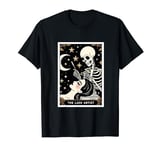 The Lash Artist Tarot Card Skeleton Moon with Stars Women T-Shirt