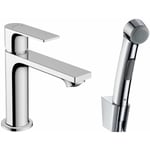 Hansgrohe - Rebris e - Mitigeur de lavabo avec douchette de bidet, chrome 72216000