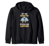 Tired Doctor Exhaustion Overworked Burnout Zip Hoodie