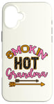 Coque pour iPhone 16 Plus Smoking Hot Grandma Motif zèbre Rose vif